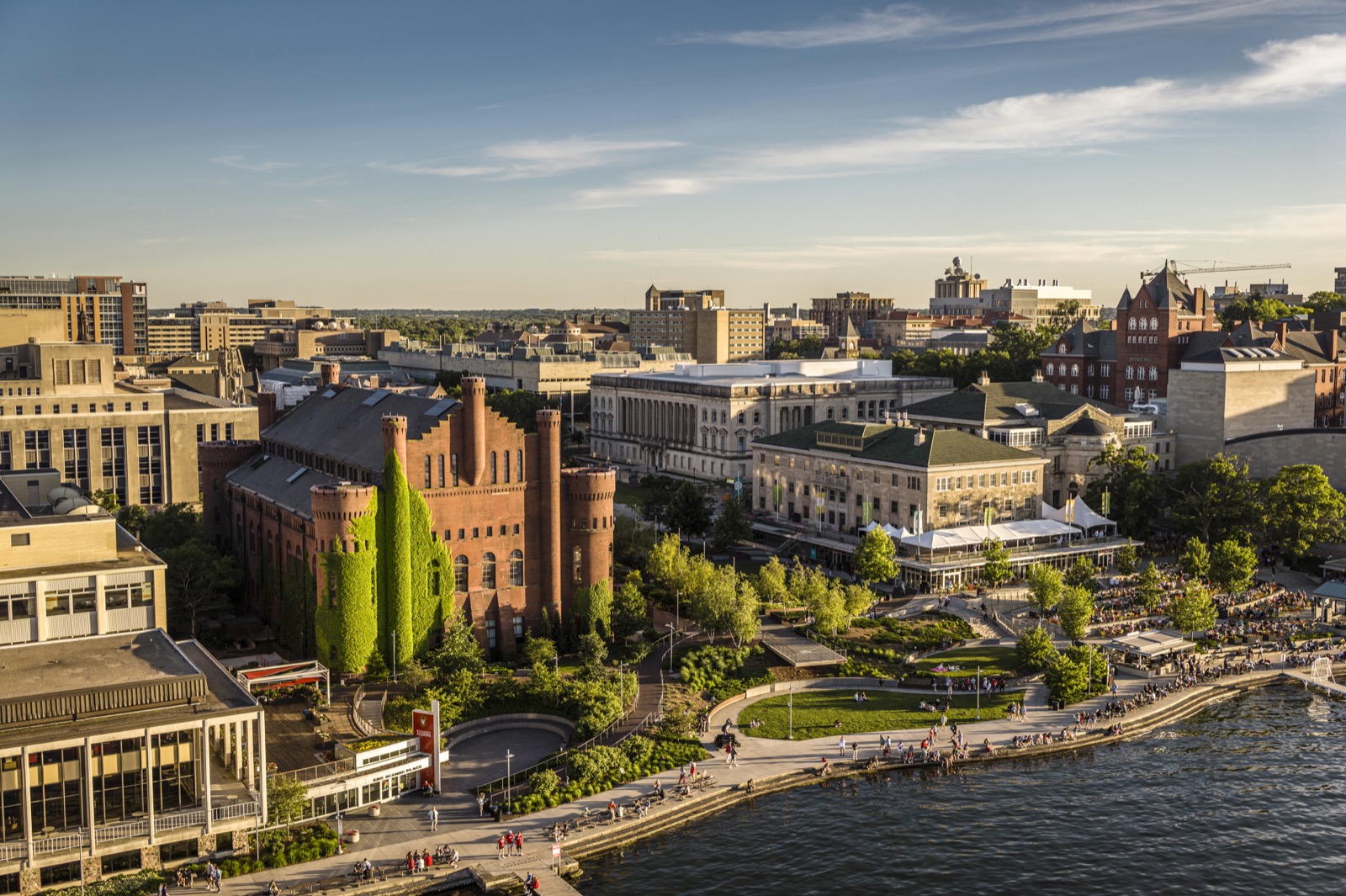 Aerial view of Union Terrace at UW-Madison